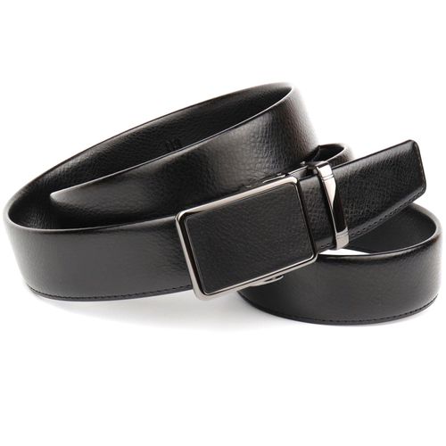Ledergürtel ANTHONI CROWN, Damen, Gr. 105, schwarz, Leder, klassisch, Gürtel, Herrenledergürtel in Hirschprägung