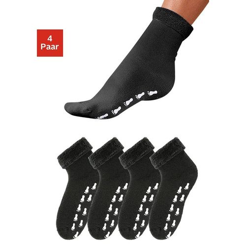 ABS-Socken GO IN, Damen, Gr. 35-38, schwarz, Polyamid, Baumwolle, Elasthan, unifarben, elastisch, Socken, mit Antirutschsohle und Vollfrottee