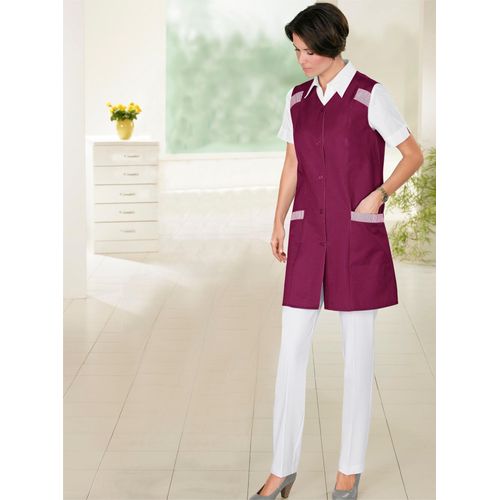 Kochschürze CLASSIC BASICS, Damen, Gr. 48, rot (bordeaux), Baumwollmischung, Polyester, Kunstfaser, Schürzen