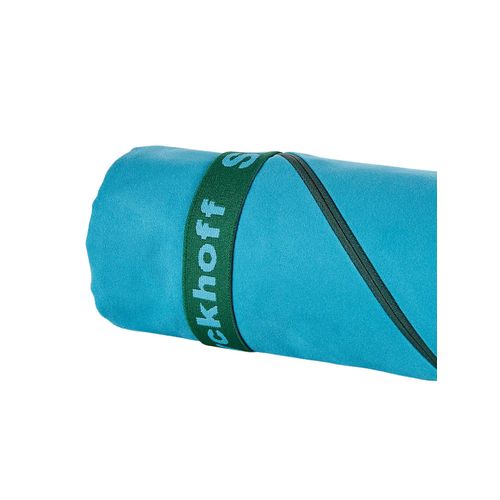Handtuch DYCKHOFF Gr. 2, blau (blaugrün), B:80cm L:180cm, 90% Polyester, 10% Polyamid, Handtücher (Packung)