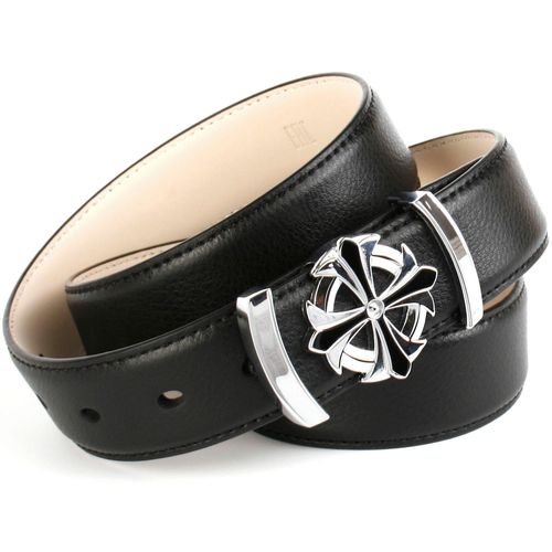 Ledergürtel ANTHONI CROWN, Damen, Gr. 90, schwarz, Leder, unifarben, Gürtel, mit Fashion-Koppelschließe