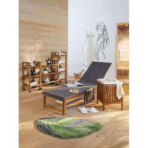 Badetuch Gr. 2, grau (anthrazit), B:70cm L:200cm, Walkfrottee, 100% Baumwolle, Handtücher (Packung)