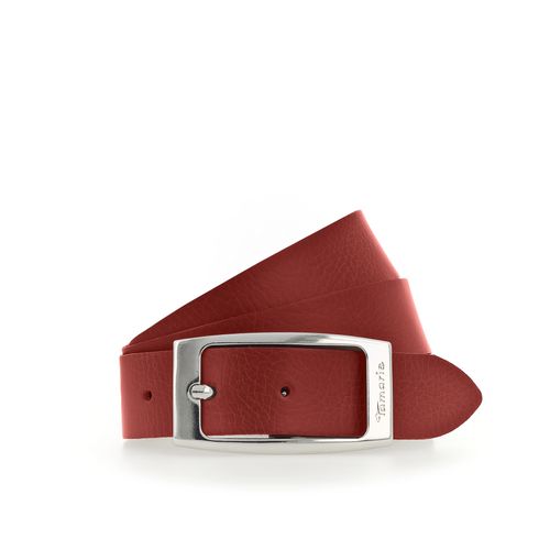 Ledergürtel TAMARIS, Damen, Gr. 11,5, rot, Rindsleder, Basic, Gürtel Ledergürtel, mit glänzender Schließe in tollen Basic-Farben