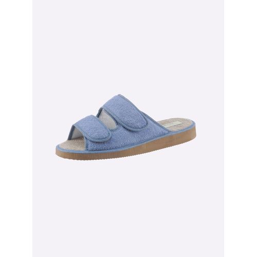 Pantolette CASUAL LOOKS, Damen, Gr. 41, blau (mittelblau), Textil, modisch, Schuhe