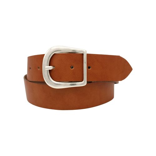 Ledergürtel ANNAMATONI, Damen, Gr. 100, braun (cognac), Rindsleder, unifarben, modisch,sportlich, Gürtel