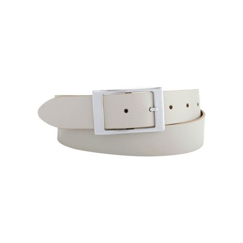 Ledergürtel BERND GÖTZ, Damen, Gr. 110, beige (creme), Leder, unifarben, casual,modisch,klassisch, Gürtel, mit Rechteckschließe