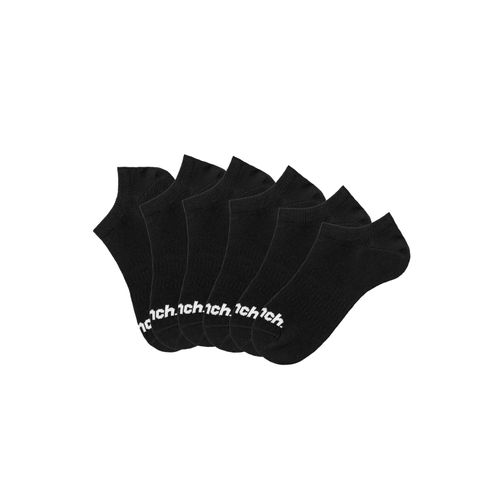 Sportsocken BENCH., Damen, Gr. 39-42, schwarz (6x schwarz), Baumwollmischung, unifarben, elastisch, Socken, Sneakersocken verschwinden im Schuh