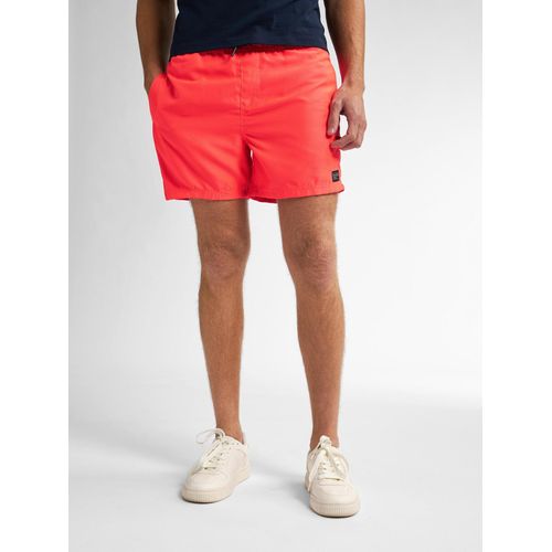 Badehose PETROL INDUSTRIES, Herren, Gr. XXXL, N-Gr, rot (fiery coral), Polyester, casual, Badehosen, mit kontrastfarbenem Kordelzug