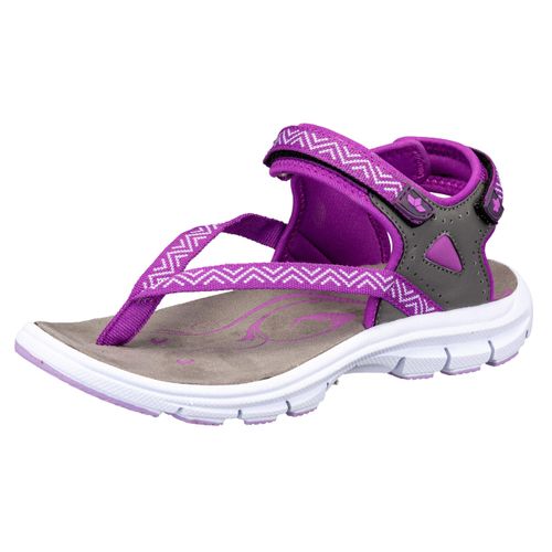 Sandale LICO "Sandale Lagos V", Damen, Gr. 42, lila, Synthetik, Schuhe Outdoorsandale Sandale Zehenstegsandale