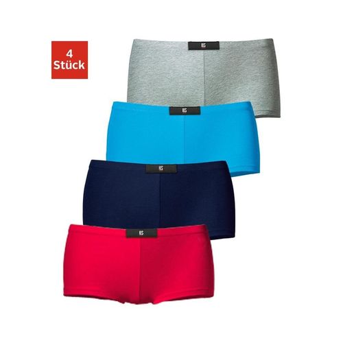 Panty H.I.S, Damen, Gr. 56, bunt (grau, meliert, blau, marine, rot), Jersey, Obermaterial: 95% Baumwolle, 5% Elasthan, unifarben, körpernah, Unterhosen, aus elastischer Baumwoll-Qualität