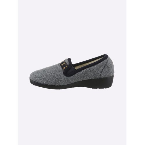 Hausschuh CLASSIC, Damen, Gr. 39, grau, Textil, Schuhe