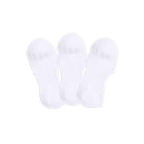 Füßlinge LASCANA ACTIVE, Damen, Gr. 39-42, weiß (3x weiß), Baumwollmischung, unifarben, elastisch, Socken, mit Pikee Struktur