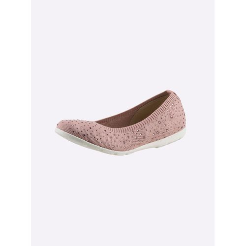 Ballerina CAPRICE, Damen, Gr. 39, rosa (rose), Textil, sportlich, Schuhe