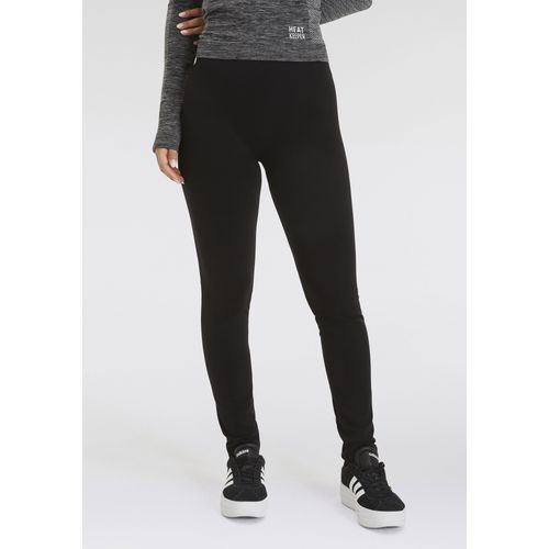 Thermoleggings HEATKEEPER, Damen, Gr. XL/XXL, N-Gr, schwarz, Obermaterial: 90% Polyester, 10% Elasthan, unifarben, klassisch, Hosen, Comfort-Leggings, wärmend, Feuchtigkeitsregulierung TOG 2.8