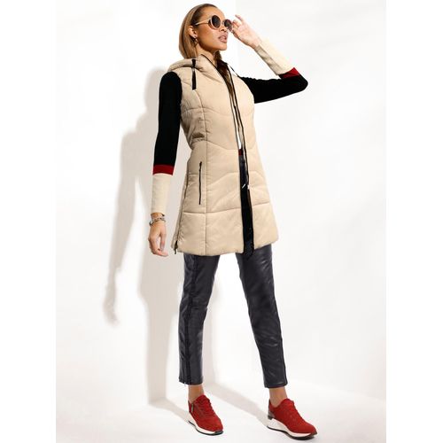 Steppweste CASUAL LOOKS, Damen, Gr. 46, beige (sand), 100% Polyamid, Wattierung:100% Polyester, unifarben, Westen