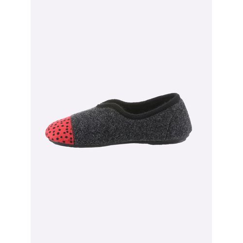Hausschuh CASUAL LOOKS, Damen, Gr. 38, rot, Textil, sportlich, Schuhe