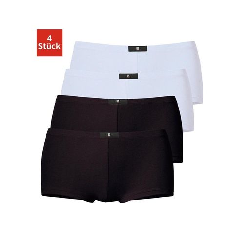 Panty H.I.S, Damen, Gr. 50, schwarz-weiß (schwarz, weiß), Jersey, Obermaterial: 95% Baumwolle, 5% Elasthan, unifarben, körpernah, Unterhosen, aus elastischer Baumwoll-Qualität