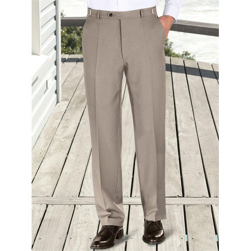 Anzughose CLASSIC, Herren, Gr. 58, Normalgrößen, beige, 100% Polyester, unifarben, lang, Hosen