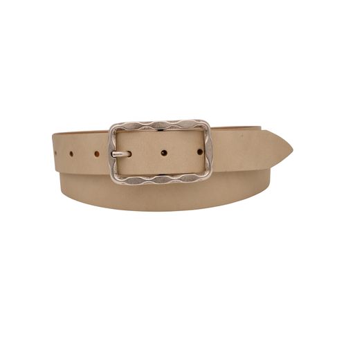Ledergürtel ANNAMATONI, Damen, Gr. 85, beige, Rindsleder, unifarben, modisch, Gürtel