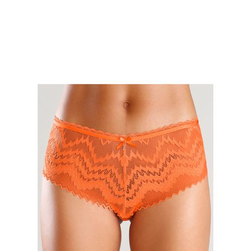 Panty LASCANA, Damen, Gr. 36/38, orange (clementine), Spitze, Obermaterial: 88% Polyamid, 12% Elasthan, Unterhosen, aus modischer Zick-Zack-Spitze
