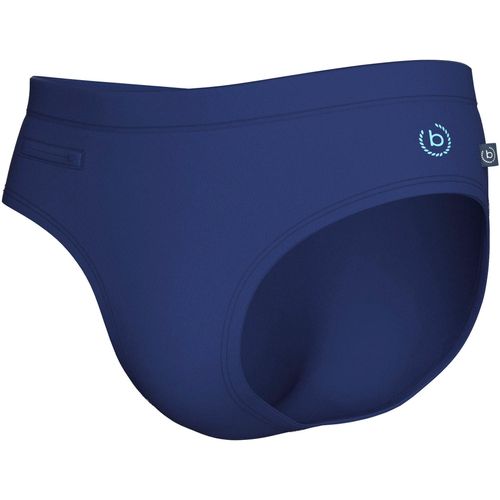 Badeshorts BUGATTI, Herren, Gr. 9, N-Gr, blau (blau, gemustert), Microfaser, Obermaterial: 80% Nylon, 20% Elasthan, modisch, Badehosen, Kordelzug mit Logoschriftzug