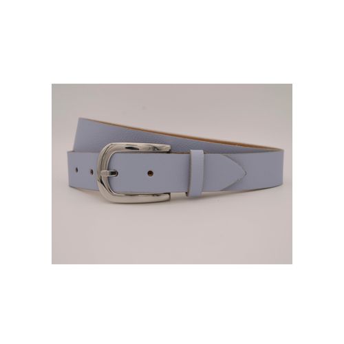 Ledergürtel ANNAMATONI, Damen, Gr. 105, blau (sky), Rindsleder, unifarben, casual, Gürtel, mit silberner Schließe