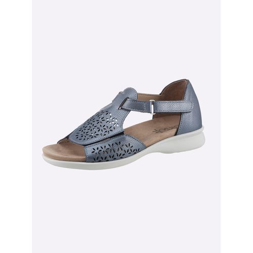 Sandale CLASSIC, Damen, Gr. 38, blau (eisblau), Glattleder, Schuhe