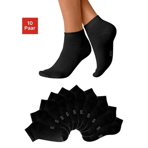 Kurzsocken H.I.S, Damen, Gr. 39-42, schwarz, Polyamid, Baumwolle, Elasthan, unifarben, elastisch, Socken, mit verstärkter Ferse und Spitze, Topseller