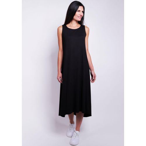 Midikleid SEIDEL MODEN, Damen, Gr. 36, N-Gr, schwarz, Web, Obermaterial: 95% Viskose, 5% Elasthan, unifarben, casual, normal Midi, Rundhals, ohne Ärmel, Kleider, ärmellos, aus Viskose - MADE IN GERMANY