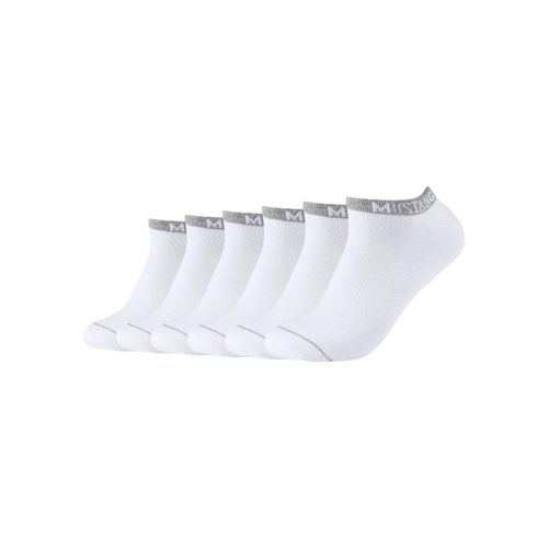 Sneakersocken MUSTANG, Herren, Gr. 43 (46), weiß (weiß, meliert), Baumwollmischung, uni und meliert, normal, Socken, mit softem Materialmix
