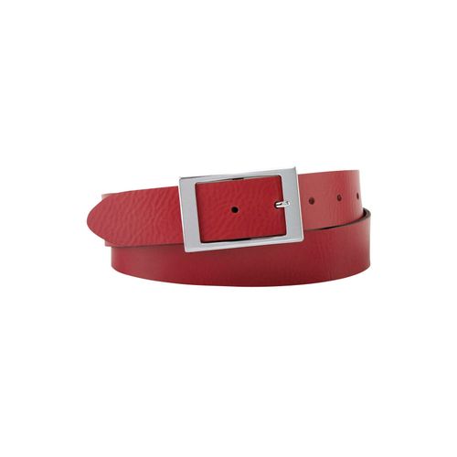 Ledergürtel BERND GÖTZ, Damen, Gr. 90, rot, Leder, unifarben, Gürtel Ledergürtel, mit Rechteckschließe