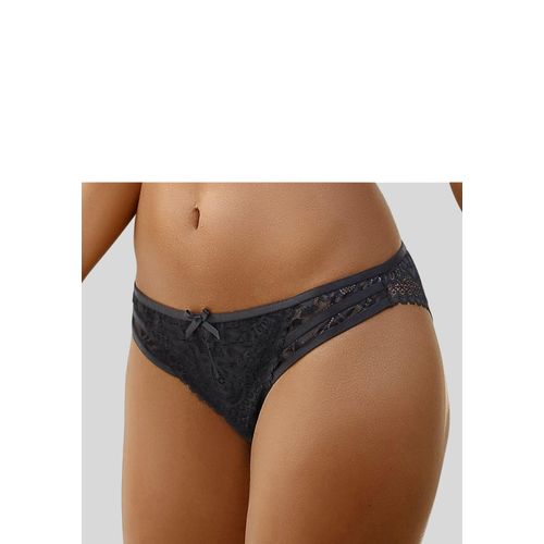 Slip LASCANA, Damen, Gr. 40/42, schwarz, Obermaterial: 90% Polyamid, 10% Elasthan, Unterhosen