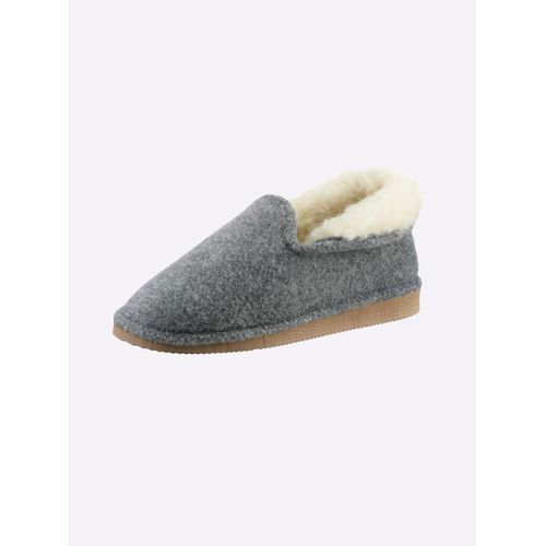 Hausschuh CLASSIC, Damen, Gr. 38, grau (hellgrau, meliert), Filz, Basic, Schuhe
