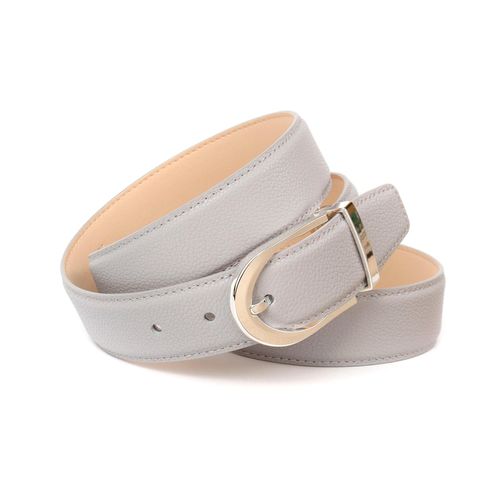 Ledergürtel ANTHONI CROWN, Damen, Gr. 110, grau (hellgrau), Rindsleder, Gürtel Ledergürtel