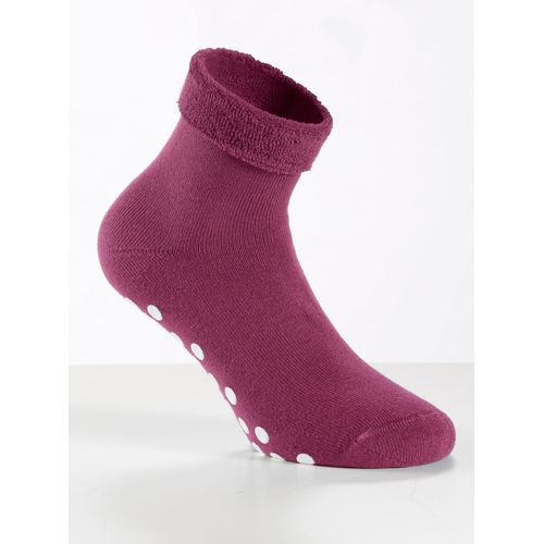 ABS-Socken WÄSCHEPUR, Damen, Gr. 1/35, lila (beere), 80% Baumwolle, 15% Polyamid, 5% Elasthan, Socken
