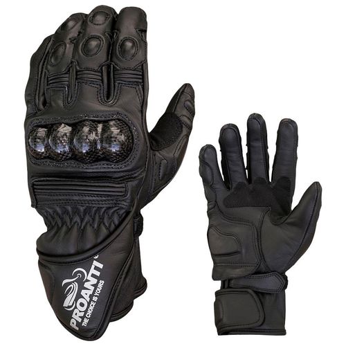 Motorradhandschuhe PROANTI Gr. M, schwarz, Handschuhe, M, Obermaterial: 100% Rindsleder. Innenfutter: 100% Polyester