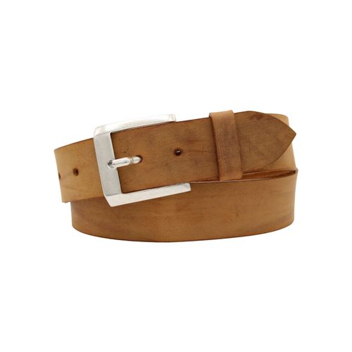 Ledergürtel ANNAMATONI, Damen, Gr. 105, grau (taupe), Rindsleder, unifarben, klassisch,modisch, Gürtel, in Used-Optik