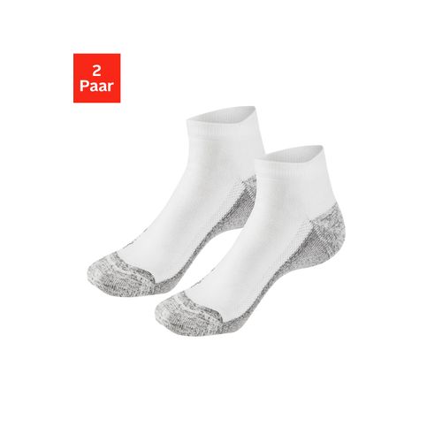 Kurzsocken H.I.S, Herren, Gr. 39/42, weiß (2x weiß), Materialmix, uni und meliert, elastisch, Socken, Gepolsterte Golfsocken schnelltrocknend