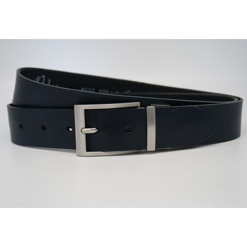 Ledergürtel ANNAMATONI, Damen, Gr. 100, blau (marine), Rindsleder, unifarben, casual, Gürtel