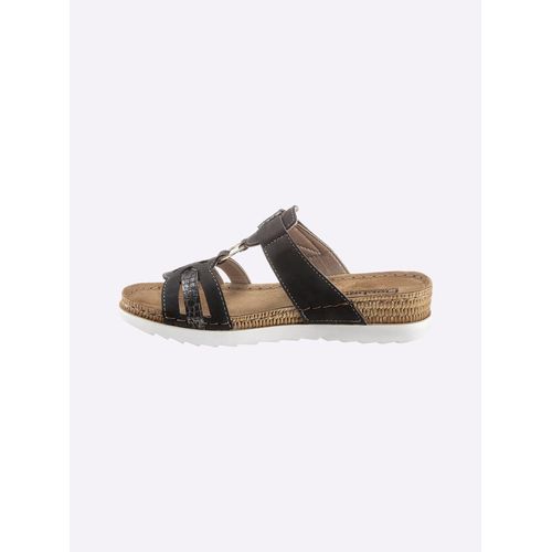 Pantolette FISCHER, Damen, Gr. 42, schwarz, Lederimitat, Modisch, Schuhe