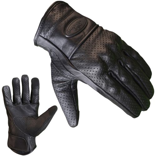 Motorradhandschuhe PROANTI Gr. XXL, schwarz, Handschuhe, XXL, Obermaterial: 100% Rindsleder. Innenfutter: 100% Polyester, aus Leder, für den Sommer