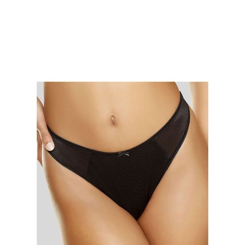String LASCANA, Damen, Gr. 36/38, schwarz, Microtouch, Obermaterial: 64% Polyamid, 36% Elasthan, figurbetont, Unterhosen, in transparenter Optik