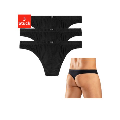 String H.I.S, Herren, Gr. M, schwarz, Jersey, Obermaterial: 95% Baumwolle, 5% Elasthan, unifarben, körpernah, Unterhosen, aus weichem Baumwoll-Stretch