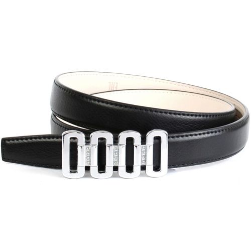 Ledergürtel ANTHONI CROWN, Damen, Gr. 90, schwarz, Leder, unifarben, Gürtel, mit Glaskristallen besetzter Schließe