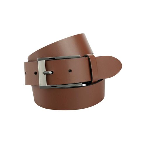 Ledergürtel BERND GÖTZ, Damen, Gr. 95, braun (cognac), Leder, unifarben, casual,Basic,modisch,klassisch, Gürtel, mit stylischer Bicolorschließe