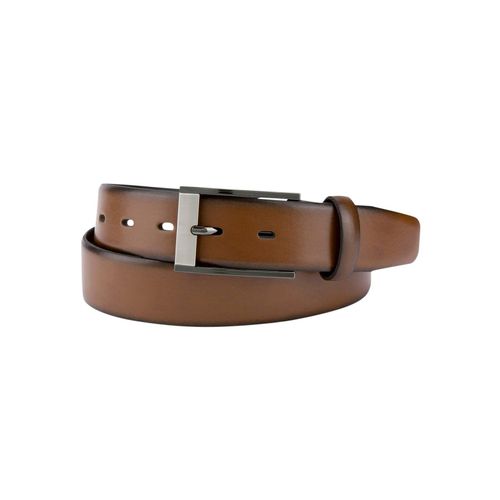 Ledergürtel BERND GÖTZ, Damen, Gr. 110, braun (cognac), Leder, unifarben, Basic,casual,modisch,klassisch, Gürtel, mit Schattenkante