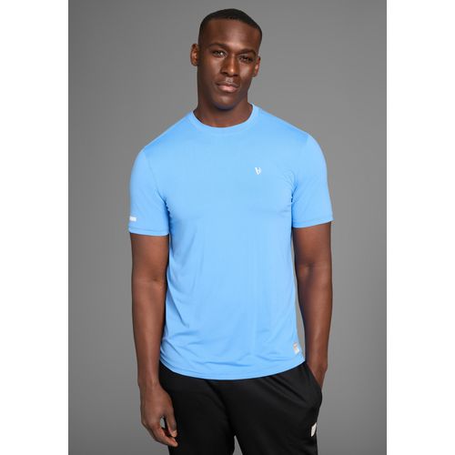 Funktionsshirt BRUNO BANANI, Herren, Gr. 4XL (68/70), blau (azurblau), Single Jersey, Obermaterial: 96% Polyester, 4% Elasthan, slim fit, Rundhals, Shirts, T-Shirt aus schnelltrockenem Material