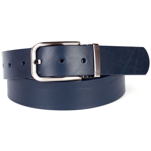 Ledergürtel ANTHONI CROWN, Damen, Gr. 85, blau, Leder, unifarben, Gürtel, 3,5 cm breiter Casual-Vollledergürtel