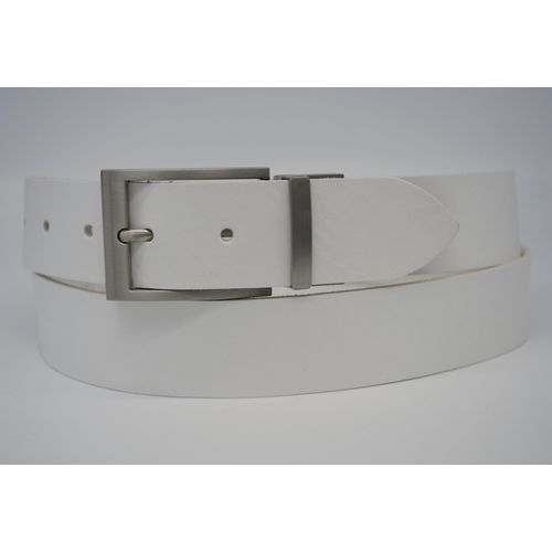 Ledergürtel ANNAMATONI, Damen, Gr. 100, weiß, Rindsleder, unifarben, casual, Gürtel