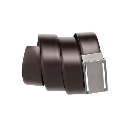 Koppelgürtel BERND GÖTZ, Herren, Gr. 110, braun (dunkelbraun), Leder, unifarben, Gürtel, mit gebürsteter Koppelschließe